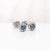 Blue Diamond Earrings with Natural Diamonds in Solid 14K White Gold Round 3.5mm, a Pair For Sale - Image 4 of 7