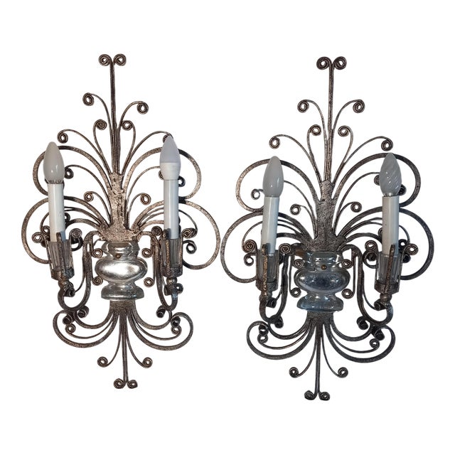 Wall Lamps attributed to Banci Ference, 1950s, Set of 2 For Sale