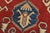 Kazak Red Wool Tribal Hand-Knotted Rug 7'11'' X 11'6'' For Sale - Image 4 of 12