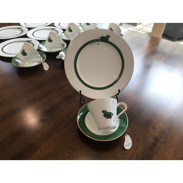 Contemporary Prouna “My Frog Prince” Fine Bone China Dessert Plates & Coffee Cups–Set of 8 For Sale - Image 3 of 11