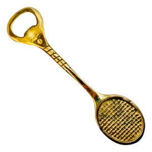 Vintage French Brass Tennis Racket Bottle Opener