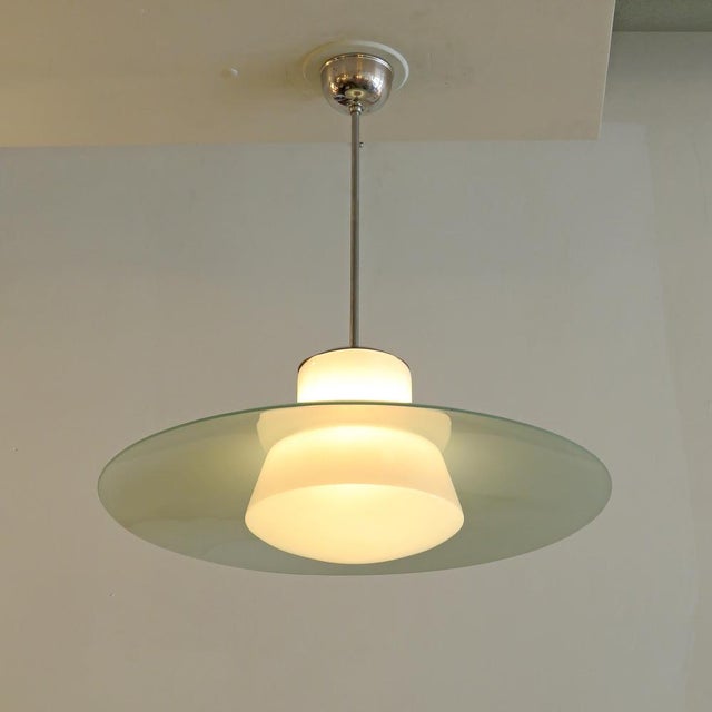 Kandem Glass Pendant Light, 1930 For Sale - Image 9 of 10