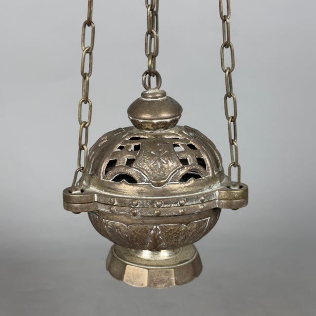 An exceptional devotional object of rare beauty and solemnity. This exquisite censer demonstrates the high quality of...