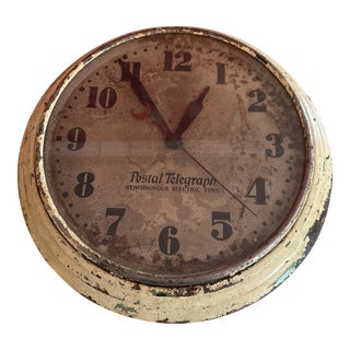 1930s Vintage Us Postal Clock From an Old Post Office For Sale