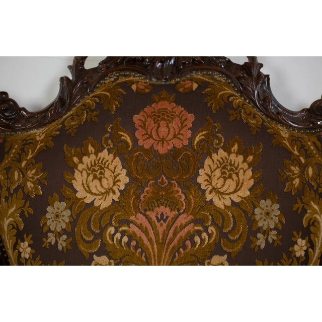 Brown Italian Neo-Baroque Sofa and Lounge Chairs, Set of 5 For Sale - Image 8 of 15