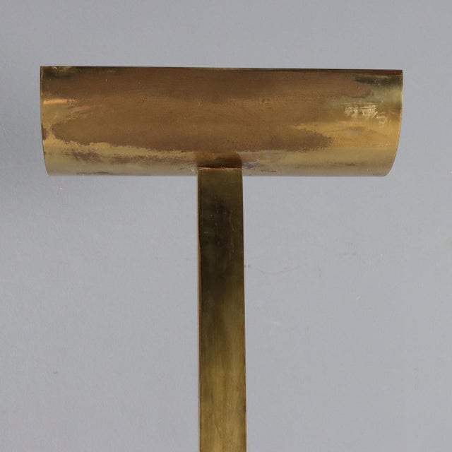 Goldenrod Vintage Floor Lamp in Brass, 1980s For Sale - Image 8 of 11