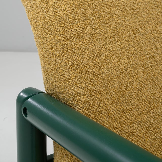 20th Century Czech Lounge Chairs With Green Frames and Yellow Upholstery - A Pair For Sale - Image 9 of 18