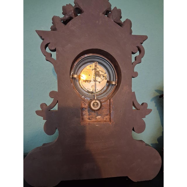 Black Forest Clock with Fox & Bird, 1920 For Sale - Image 9 of 14