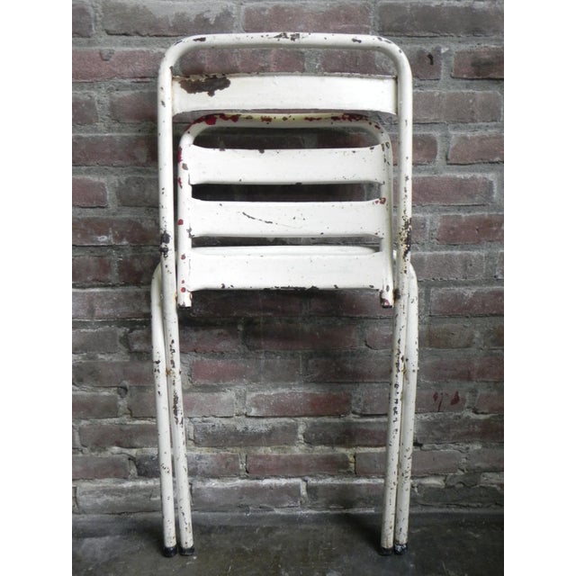 Vintage Industrial Steel Folding Chair, 1950s For Sale - Image 10 of 14