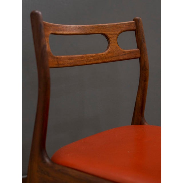 Brown Dining Chairs by Johannes Andersen for Uldum Møbelfabrik, Denmark, 1960s, Set of 4 For Sale - Image 8 of 11