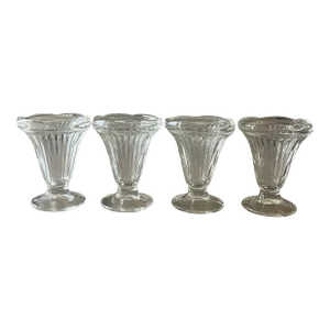 Vintage 1960’s Ice Cream Sundae Glasses Set of 4