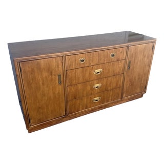 Vintage Campaign Credenza by Drexel For Sale