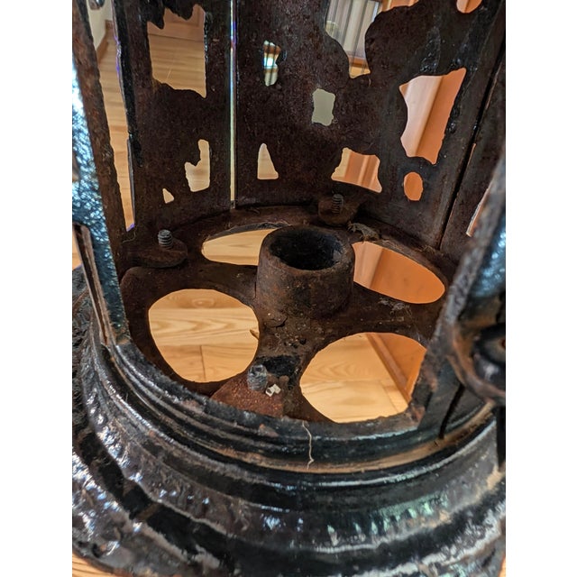 Vintage Cast Iron Pagoda Candle Lantern With Bird Motif For Sale - Image 10 of 10