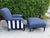Antique English Upholstered Armchair and Oversized Ottoman For Sale In Naples, FL - Image 6 of 12