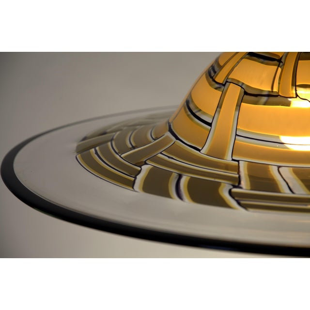 Large Amber Murano Incalmo Glass Ceiling Lamp from Barovier & Toso For Sale - Image 14 of 18
