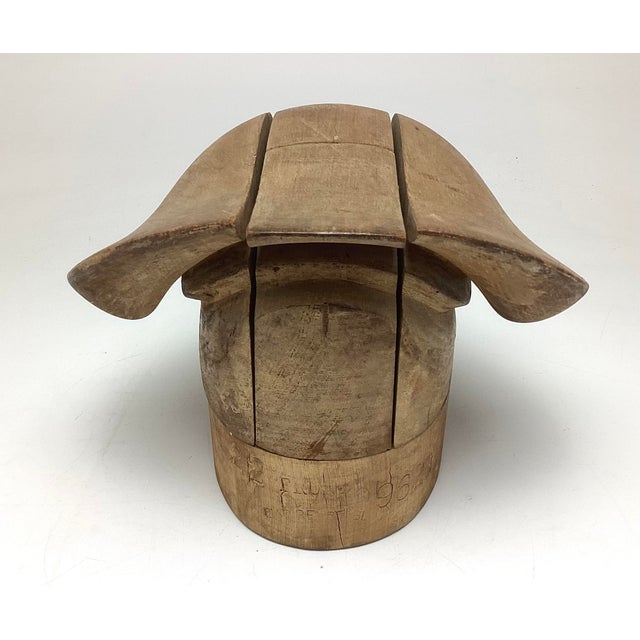 Antique Millinery Puzzle Block Hat Form For Sale - Image 4 of 6