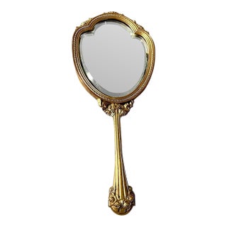 19th C French Louis XVI Bronze Vanity Mirror - 1 Pc For Sale