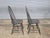 Store Item: Pair of David T Smith Bow Back Windsor Chairs Dark Green Finish Ohio Bench Made Description: Each Chair has a...