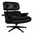 Lounge Chair Leather Armchair in Wood Black by Charles & Ray Eames for Vitra For Sale