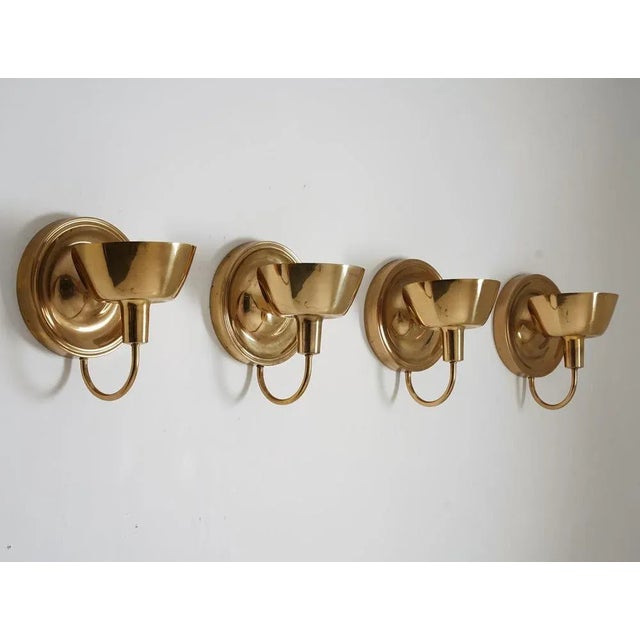 Svenskt Tenn Mid-Century Sconces in Brass attributed to Josef Frank for Svenskt Tenn, 1960s For Sale - Image 4 of 11