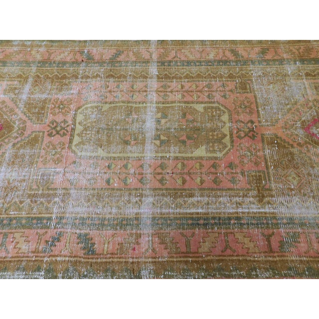 Distressed Vintage Persian Rug For Sale - Image 9 of 13