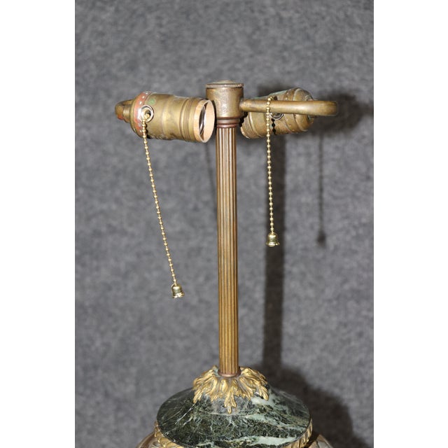 1900s Fine Quality Rams Head Bronze Ormolu French Empire Marble Rams Head Lamps - a Pair For Sale - Image 12 of 13