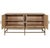 Contemporary Matthew Izzo Home Ariel Cerused Oak Four Door Buffet With Brass Metal Base and Acrylic/Brass Hardware For Sale - Image 3 of 6