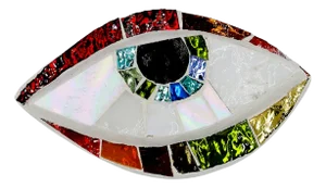 Anti Evil Eye Mosaic #36 Wall Sculpture by Ruth Minola Scheibler