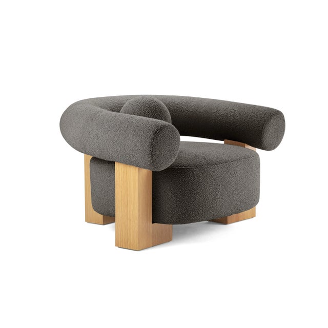 Cassete Armchair by Alter Ego for Collector Zumirez Umber For Sale - Image 4 of 4