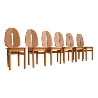 Vintage Danish Dining Chairs in Wood, 1960s, Set of 6 For Sale