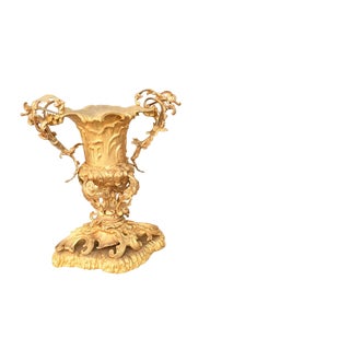 French Louis Rocaille Gilt Rococo Urns Gilt Tureens, Set of 2 For Sale