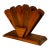Vintage Boho Chic Arched Fan Solid Wood Napkin Holder For Sale