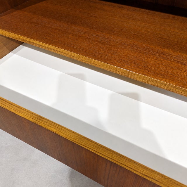 Tan Mid-Century Highboard with Bar and Writing Compartment, 1960s For Sale - Image 8 of 12