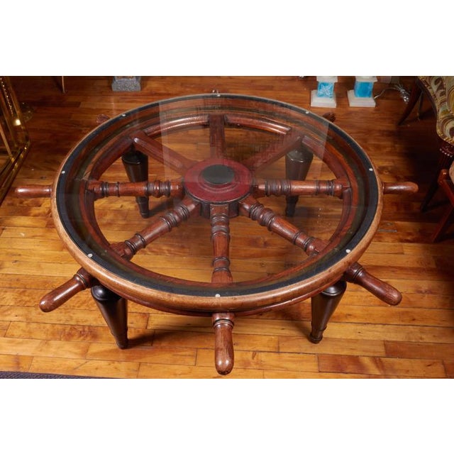 Ships Wheel Coffee Table / 28" Ship Wheel Coffee Table with Glass Top NF0002W | eBay : Similar with ship wheel png.