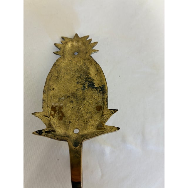 Vintage Solid Brass Pineapple Wall Hook For Sale In Oklahoma City - Image 6 of 6
