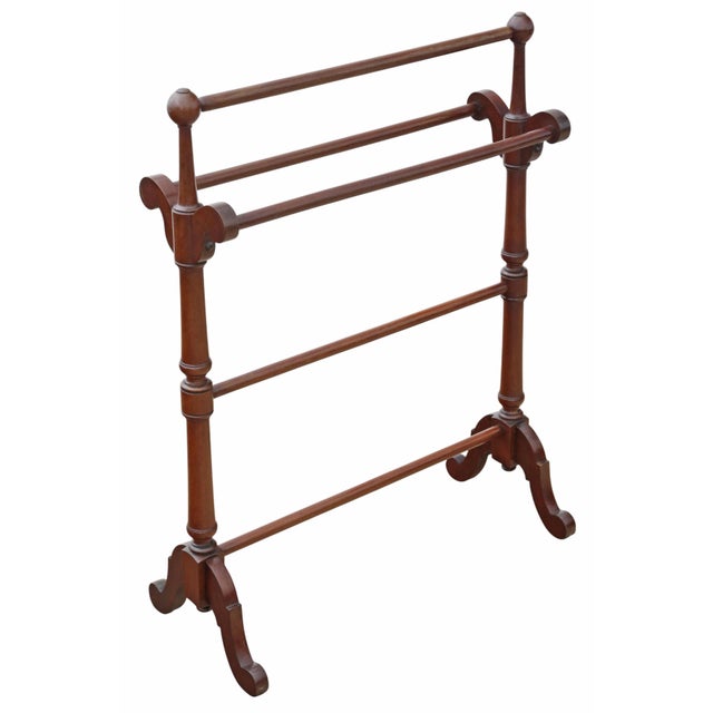 Antique 19th Century Mahogany Towel Rail Stand – Fine Quality A rare decorative find that displays attractive age, colour,...