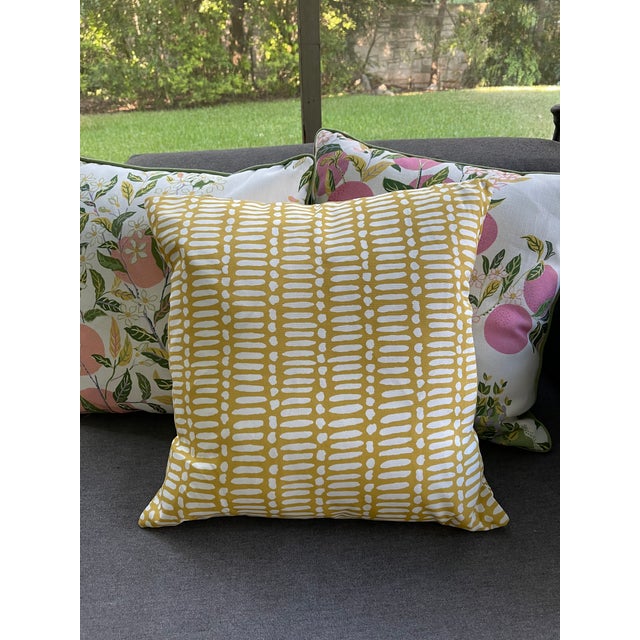 Contemporary Yellow Outdoor Pillows For Sale - Image 3 of 3