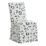 Image of Slipcover Dining Chair in Brush Cheetah Ivory For Sale