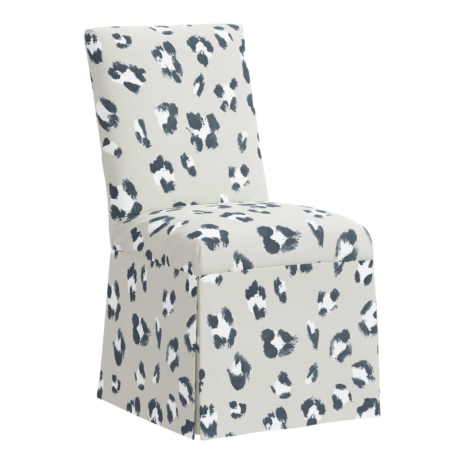 Slipcover Dining Chair in Brush Cheetah Ivory Chairish