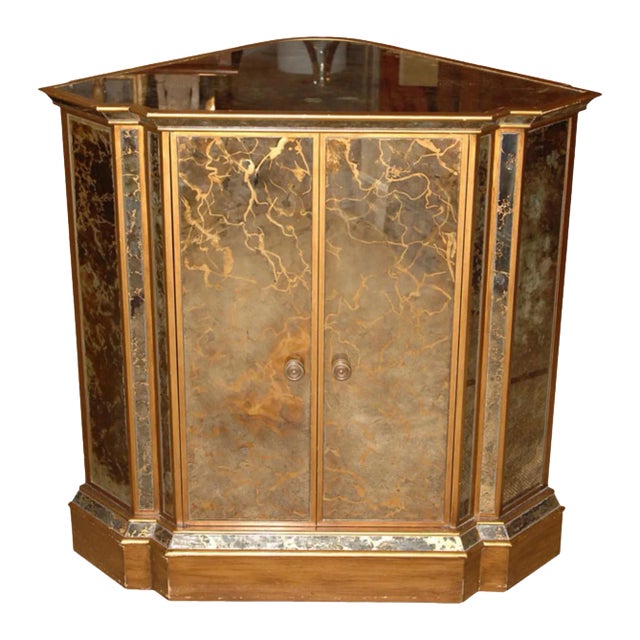 Mid Century Vintage Mirrored Corner Chairish