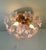 Murano Style Flush Mount Light Pink Flower Ceiling Light Glass Chandelier For Sale - Image 11 of 14