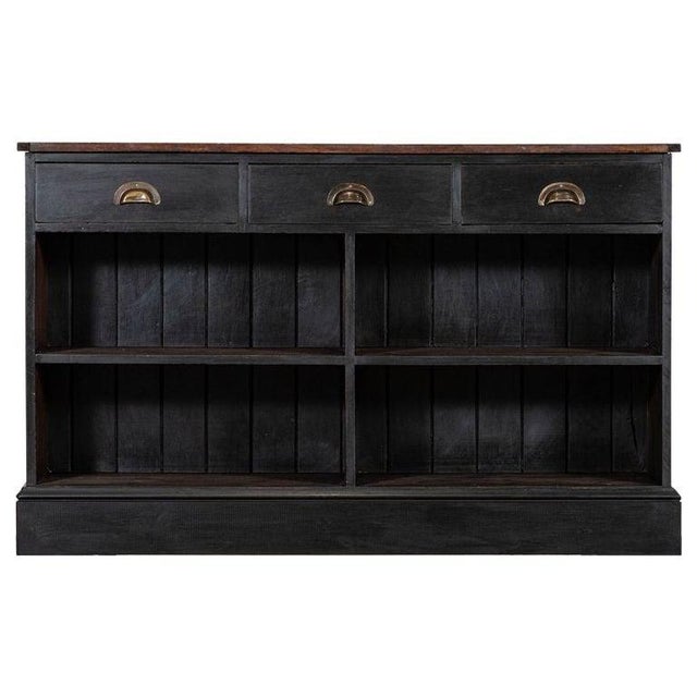 19th Century English Ebonised Mahogany & Pine Shop Counter, 1890s For Sale - Image 16 of 16