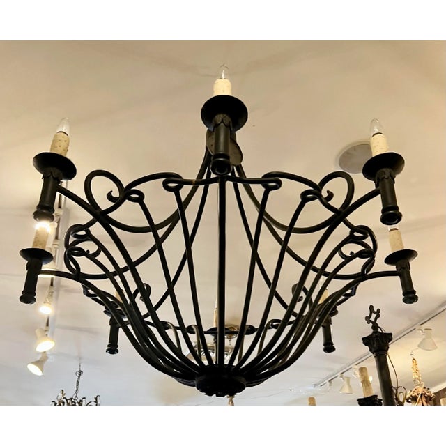Ebanista Spanish Colonial Wrought Iron Chandelier - Famous Estate For Sale In Los Angeles - Image 6 of 6