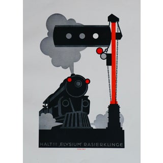 1923 Original German Poster, Elysium Klinger (Train) For Sale