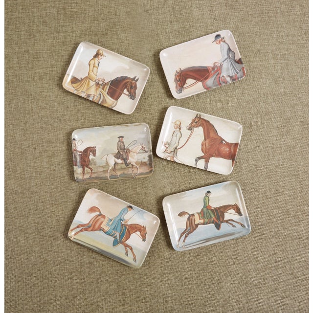 2020s Equine Mini Melamine Trinket Trays - Set of 6 For Sale - Image 5 of 9