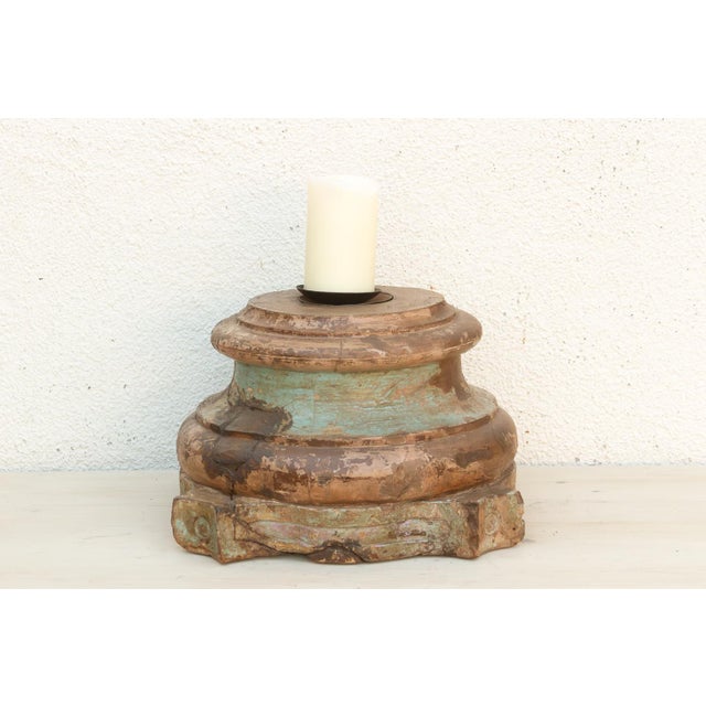 Early 1800's Large Teak Column Base For Sale - Image 4 of 10