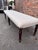 Wood Newly Upholstered English Bench For Sale - Image 7 of 7