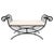 Italian Metal Iron Bench with Roll Arm, 1960s For Sale - Image 11 of 11