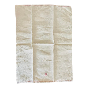 Mid-Century Italian Utility Linen With Fc Monogram 32 X 24