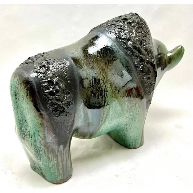 Buffalo Figurine by Otto Gerharz for Otto Keramik For Sale - Image 3 of 12